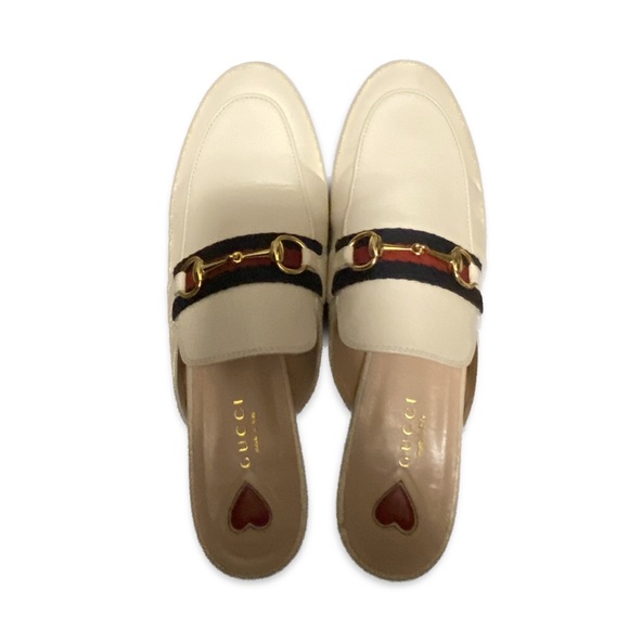 Gucci Shoes - Gucci Princeton Leather Slipper White Size 38